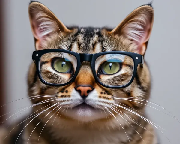 Cat with Glasses in a Photograph