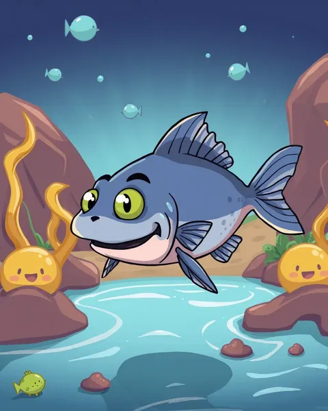 Catfish Cartoon Image: Cartoon Fish Image with Catfish Deception