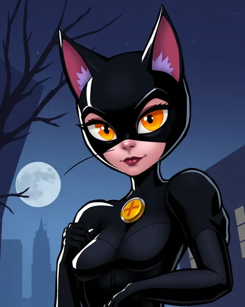 Catwoman Cartoon Image: Cartoon Image of Catwoman's Appearance