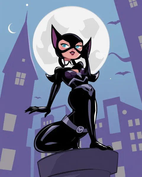 Catwoman Cartoon Images for Kids