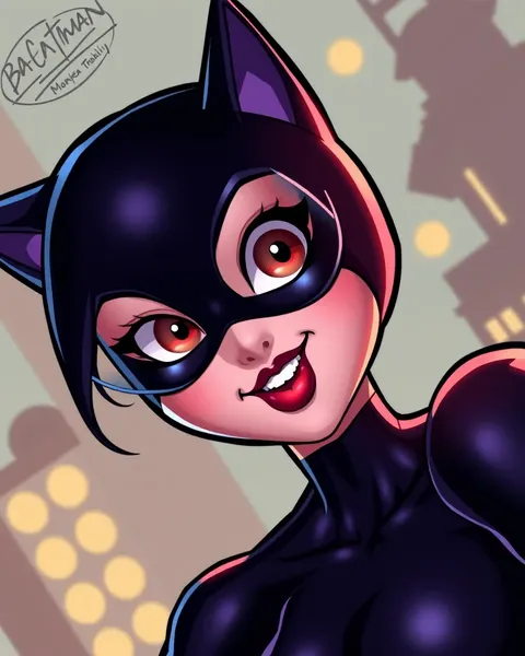 Catwoman Cartoon Pictures Depicting Whimsical Adventures