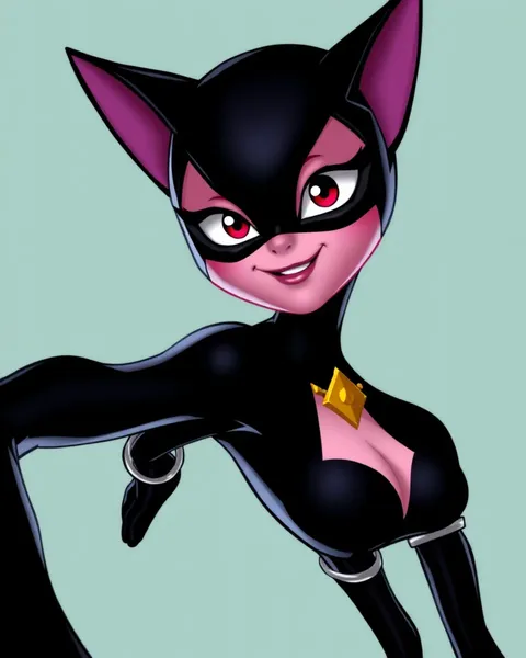 Catwoman Cartoon Pictures in Various Comic Styles