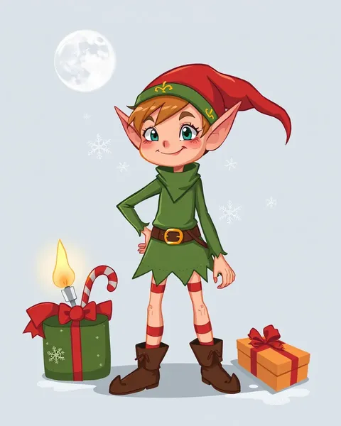 Charming Cartoon Elf Images Bring Holiday Cheer