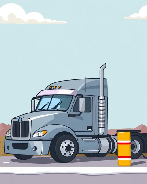 Charming Cartoon Semi Truck Images for Young Explorers