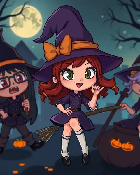 Charming Cartoon Witch Pictures for Wonder