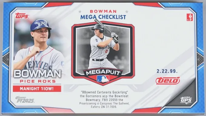 Checklist for 2025 Bowman Mega Box Unveiled