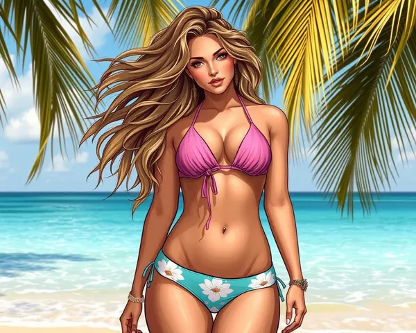 Chica Bañada Bikini PNG Image Search Query