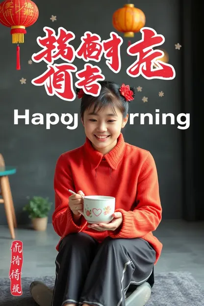 Chinese Good Morning Images for Your Social Media