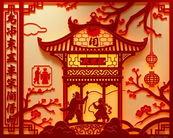 Chinese Paper Cut PNG Traditional Design