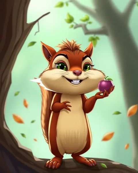 Chipmunk Cartoon Images with Bright Colors