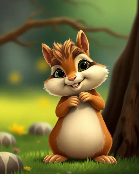 Chipmunk Cartoon Pictures Showcase Vibrant Colors