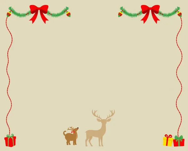 Christmas Border PNG File for Editing Software