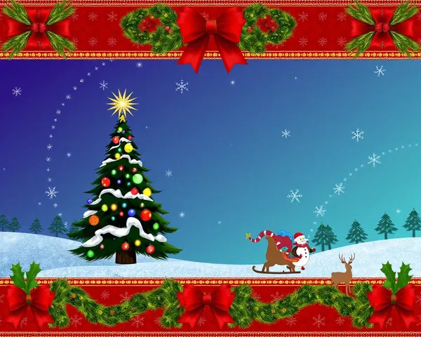 Christmas Border PNG for Holiday Decor