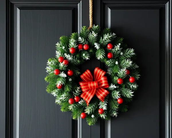 Christmas Wreath PNG with Evergreen Branches