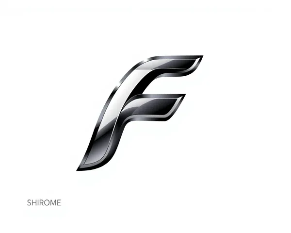 Chrome PNG Logo Font Letter F Customization Options