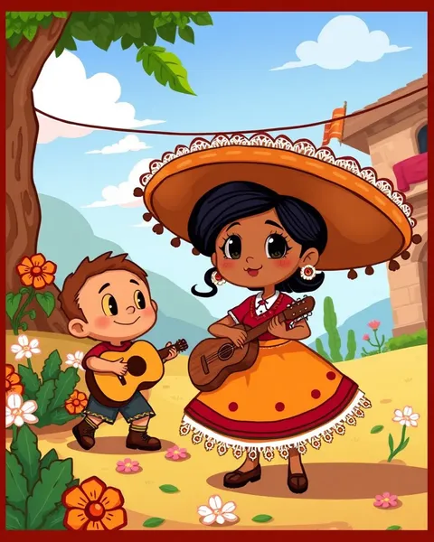 Cinco De Mayo Cartoon Images with Mexican Food