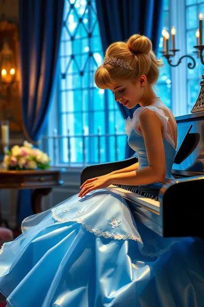 Cinderella's Magical Piano Performance by Girl