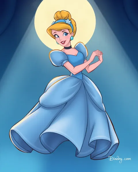 Cinderella Cartoon Picture: Colorful Illustration of a Magical World