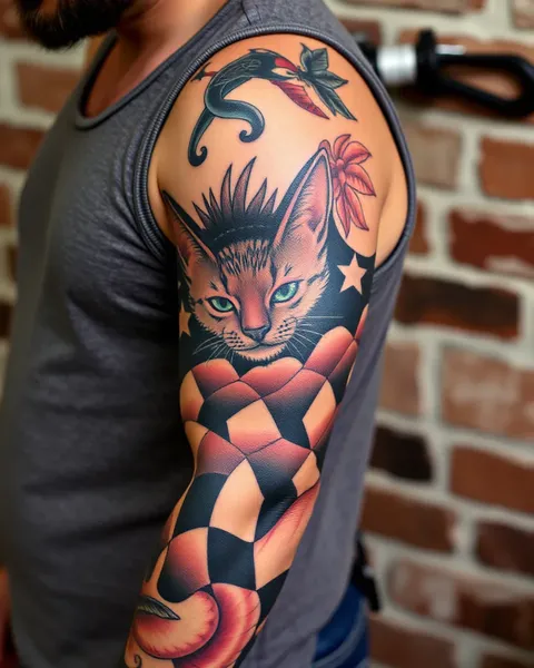 Classic American Traditional Tattoo Sleeve Design Style