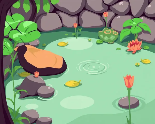 Clean Pond Cartoon PNG Image Found