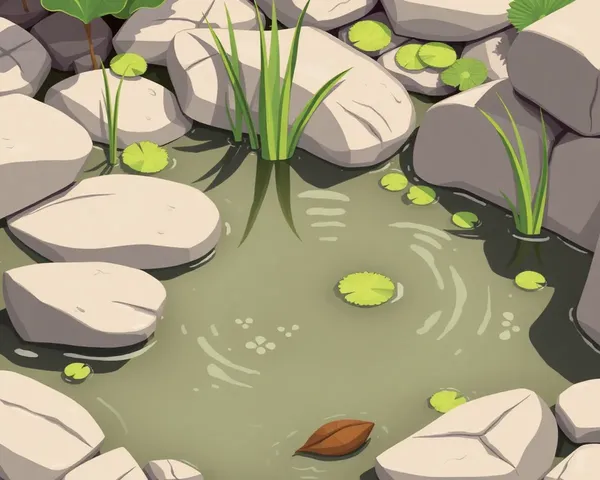 Clean Pond Water Cartoon PNG Graphics Required