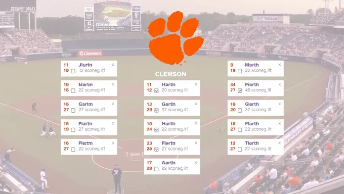 Clemson University Baseball Schedule for 2025