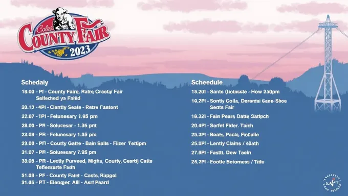 Coles County Fair 2025 Schedule of Entertainment