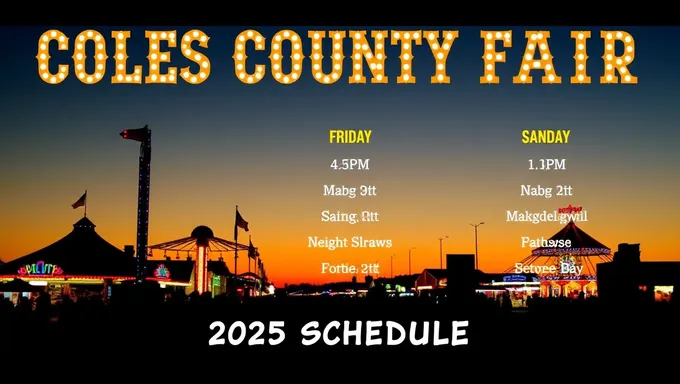 Coles County Fair 2025 Schedule of Food