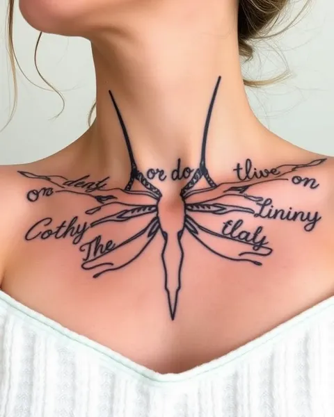 Collar Bone Tattoos for Ladies'