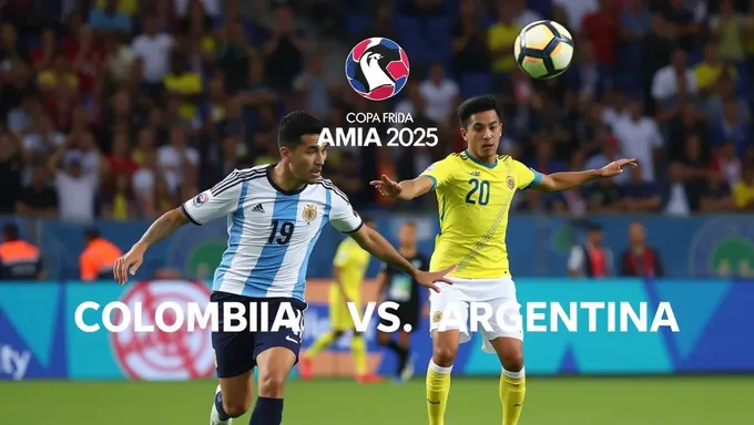 Colombia vs Argentina in 2025 Copa America Soccer