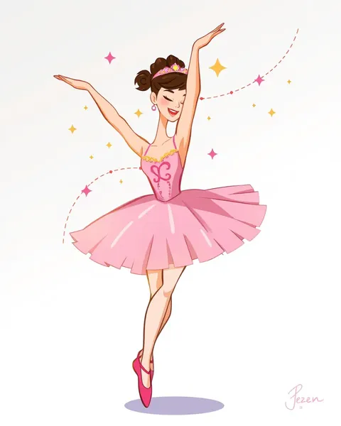 Colorful Ballerina Cartoon Images Collection