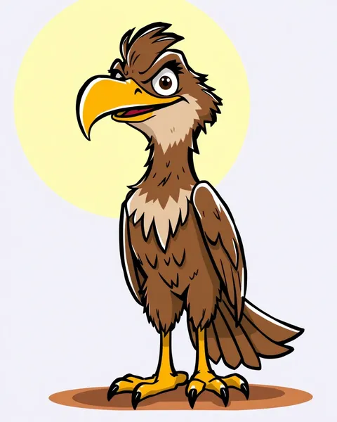 Colorful Buzzard Cartoon Images for Kids