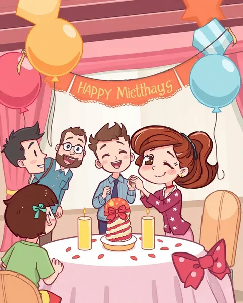 Colorful Cartoon Celebration Picture for Special Events