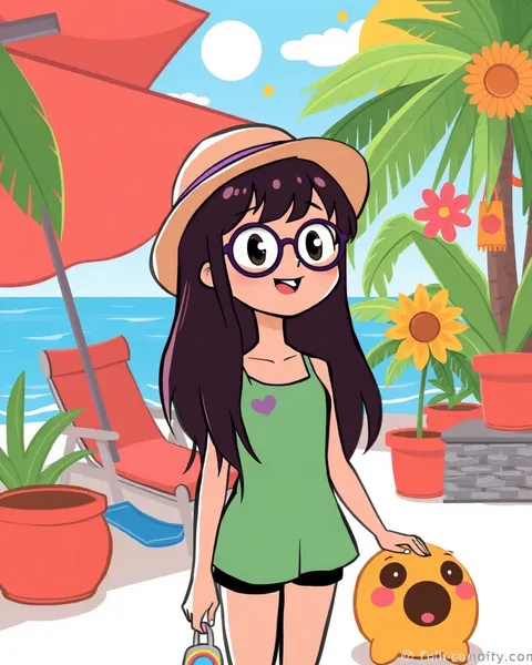 Colorful Cartoon Images for Summer Season