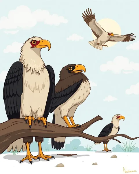 Colorful Cartoon Pictures of Buzzards