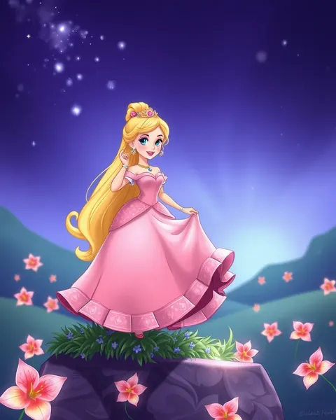 Colorful Cartoon Princess Images for Kids