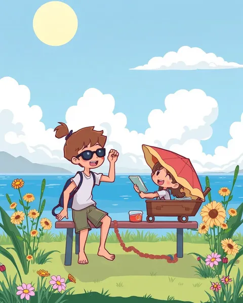 Colorful Cartoon Summer Images for Kids and Adults