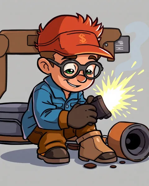 Colorful Cartoon Welding Pictures for Kids