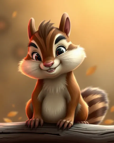 Colorful Chipmunk Cartoon Image Collection