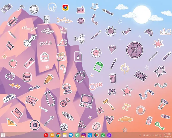 Colorful Desktop Doodles in PNG Format