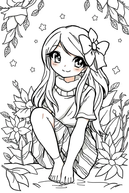 Colorful Girl Coloring Pages for Happy Children