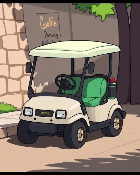 Colorful Golf Cart Cartoon Images for Download