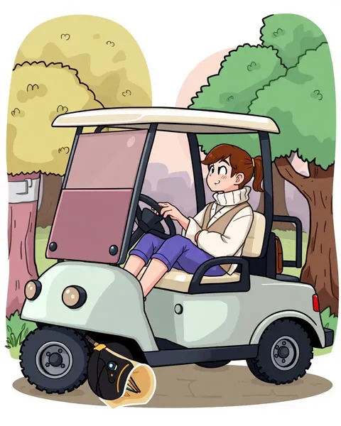 Colorful Golf Cart Cartoon Pictures for Fun