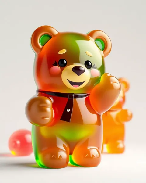 Colorful Gummy Bear Cartoon Photos for Kids' Delight