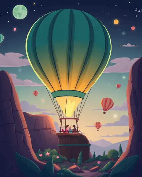 Colorful Hot Air Balloon Cartoon Images for Fun