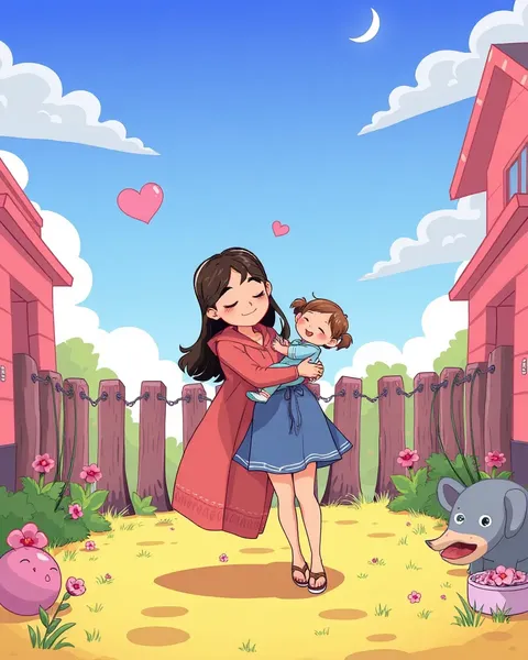 Colorful Mothers Day Pictures Cartoon Art