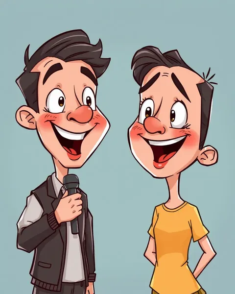 Comedian Cartoon Images Display Witty and Funny