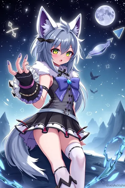 Commission Anime Wolf Girl OC Character