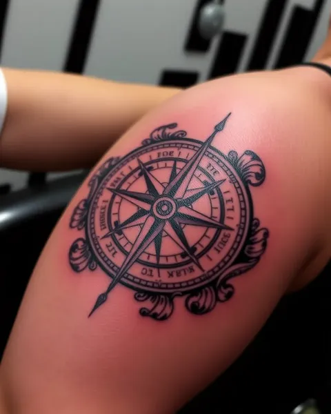 Compass Designs for Tattoos with Symbols