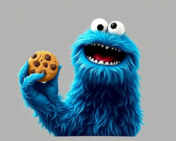 Cookie Monster PNG Graphic Art